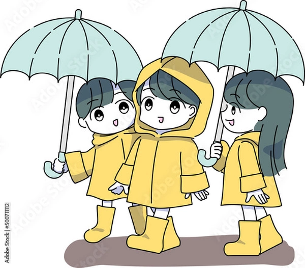 Obraz 梅雨の子どもたち