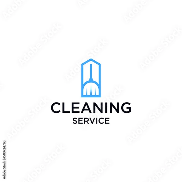 Obraz Cleaning service logo design vector