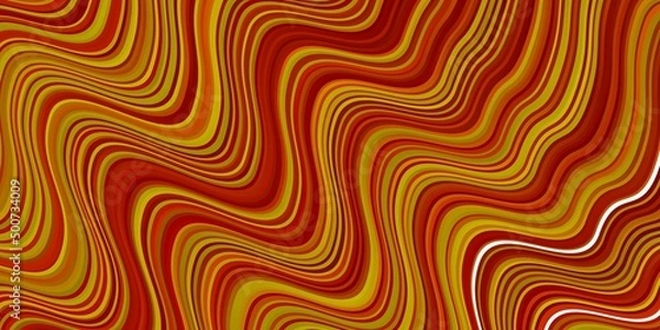 Fototapeta Light Orange vector backdrop with circular arc.