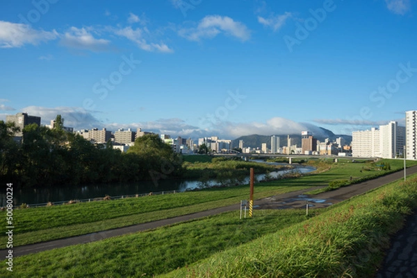 Fototapeta 川と都市