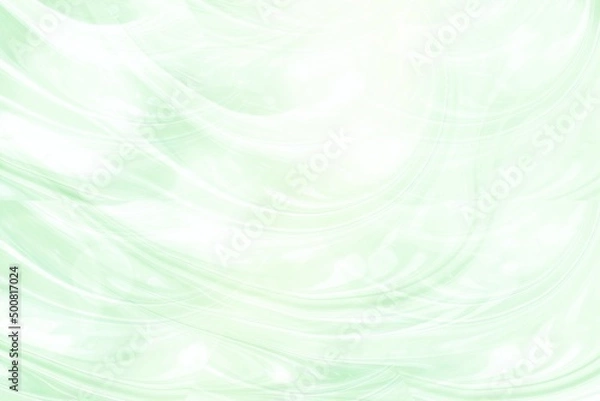 Obraz 優しい光と柔らかい流れで初夏の新緑をイメージした透明感のある緑の背景 パステルカラー