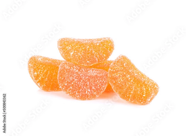 Obraz Orange Gummy isolated on white background