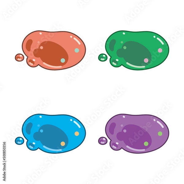 Obraz スライムモンスター4種類　線あり