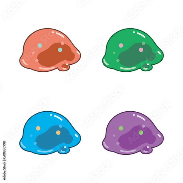 Obraz スライムモンスター4種類　線あり