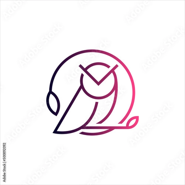 Obraz Modern owl logo illustration design