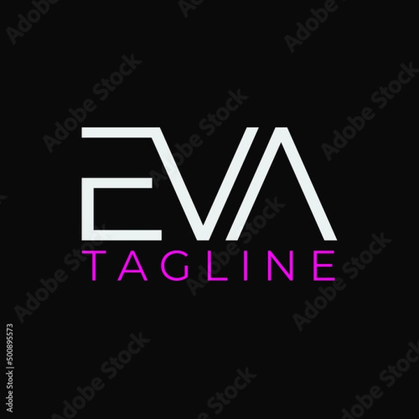 Fototapeta EVA lettering logo is simple, easy to understand and authoritative