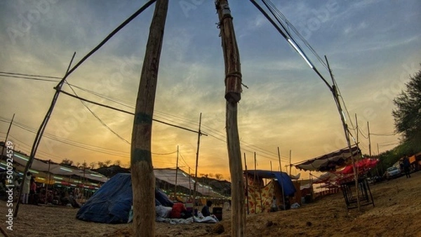 Obraz sunset in the mountains