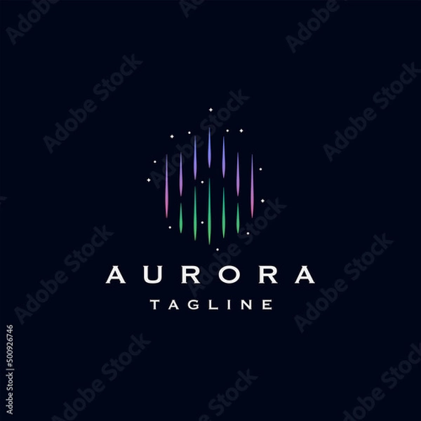 Obraz Aurora logo icon design template flat vector