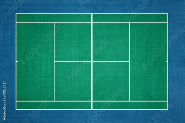 Obraz Tennis Court Synthetic Surface, Top view
