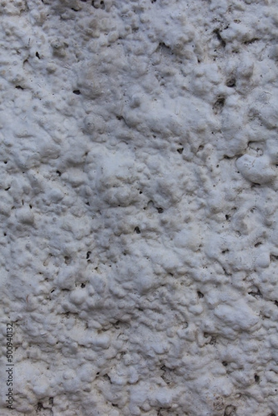 Fototapeta White rough concrete wall background