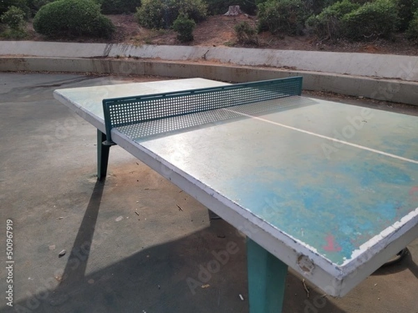 Obraz Stone Ping-Pong Table in Park Edith Wolfson, Tel Aviv, Israel
