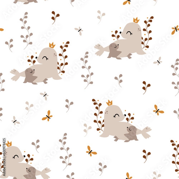 Obraz seamless pattern with seal