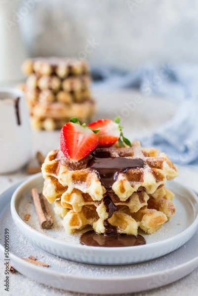 Obraz Churro waffles with sugar 