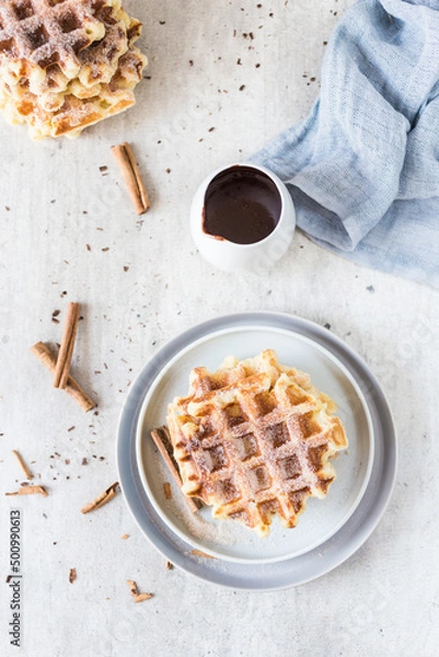 Obraz Churro waffles with sugar 
