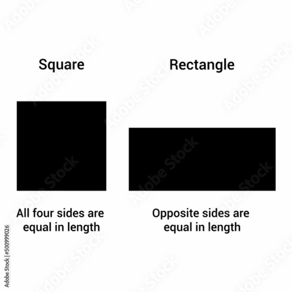 Fototapeta square and rectangle shape in mathematic