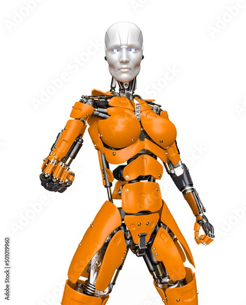 Fototapeta amazing robot is angry
