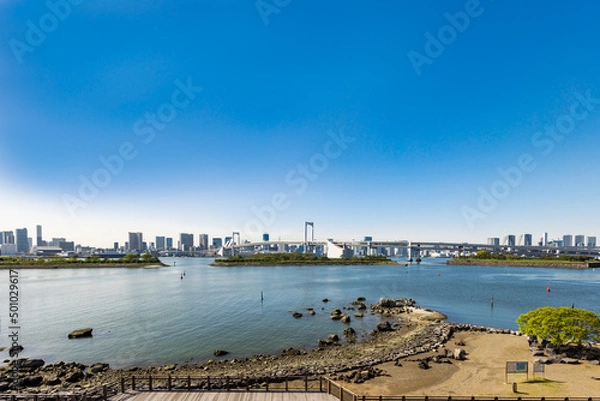 Obraz (東京都ｰ都市風景)青空とレインボーブリッジ３