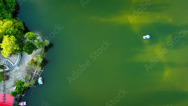 Obraz spinning boat on the lake