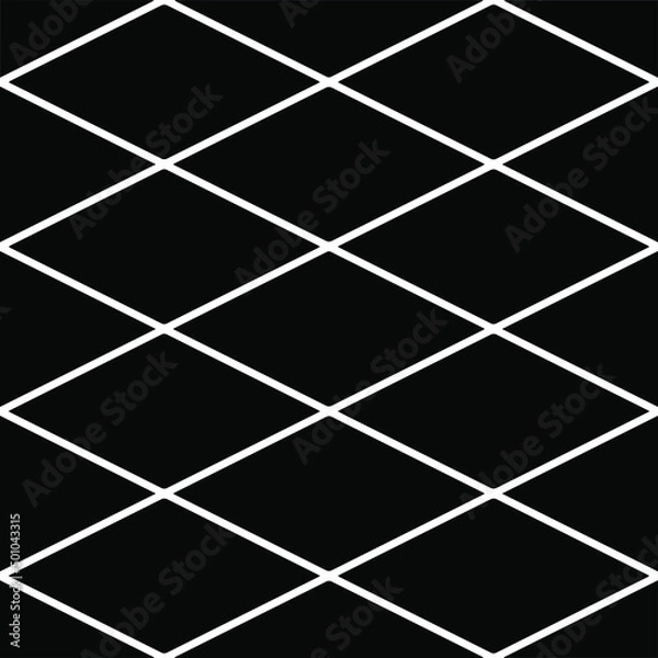 Fototapeta Vector monochrome pattern, Abstract texture for fabric print, card, table cloth, furniture, banner, cover, invitation, decoration, wrapping.seamless repeating pattern.Black and 
white color.