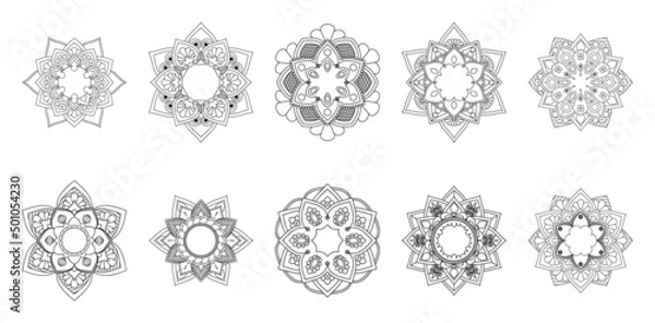 Fototapeta Circular Mandala Coloring page template