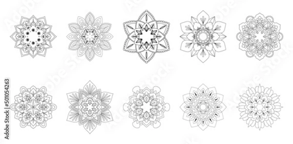 Obraz Circular Mandala Coloring page template