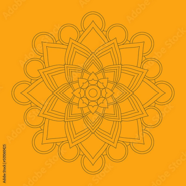 Fototapeta Circular Mandala Coloring page template