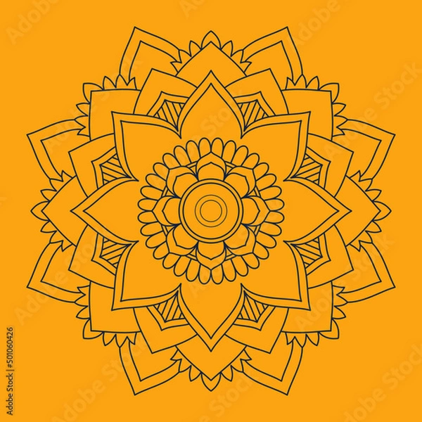 Fototapeta Circular Mandala Coloring page template