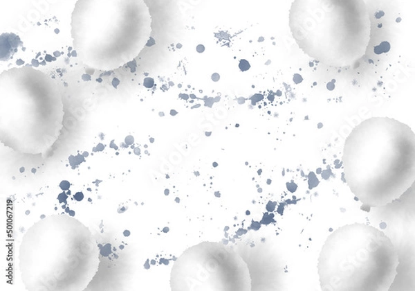 Fototapeta 풍선과 다양한 생일 파티 요소들로 구성된 생일축하와 파티, 이벤트 배경 디자인