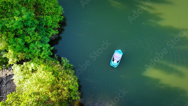 Obraz spinning boat on the lake