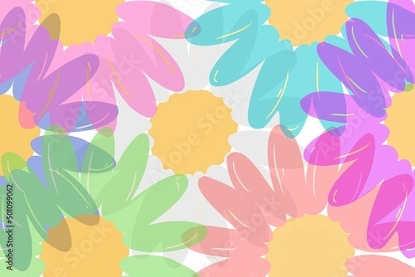 Obraz Multicolored flowers in a same frame as a background