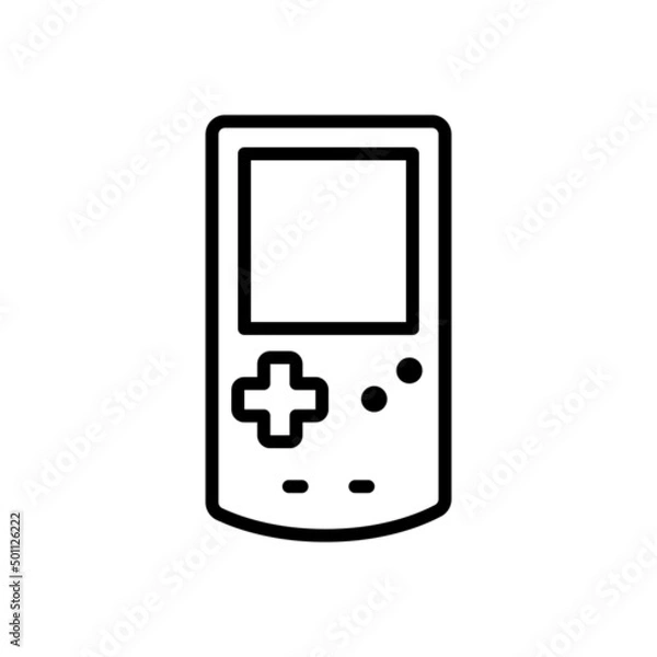 Obraz Gameboy Vector Icon. Portable Video Game. Vector sign in simple style isolated on white background.