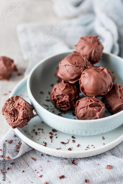 Obraz Chocolate truffles covered in chocolate