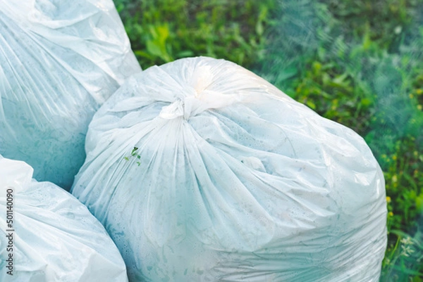 Fototapeta ゴミ置き場　ゴミ袋　清掃