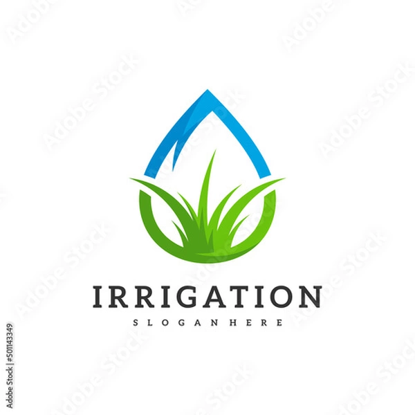 Obraz Irrigation logo design vector. Icon Symbol. Template Illustration