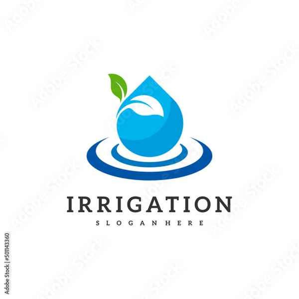 Obraz Irrigation logo design vector. Icon Symbol. Template Illustration