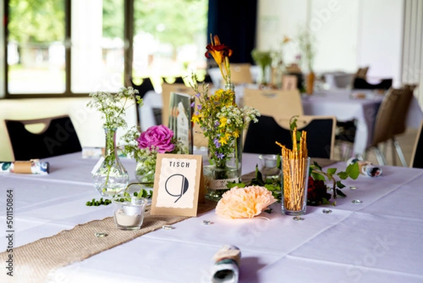 Fototapeta Table decoration with a touch of art déco style