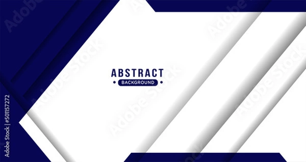 Obraz Abstract blue background with white geometric shape effect for business template and wallpaper