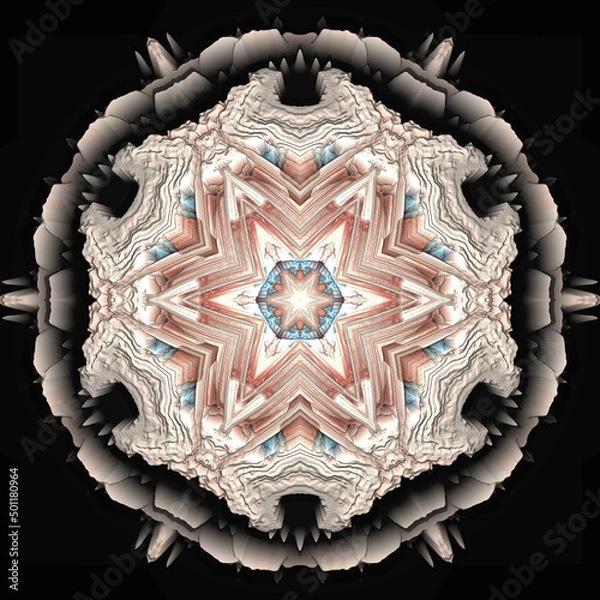 Obraz Creative 3D Ornament Texture Detail Dark Background