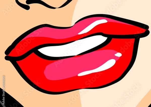 Obraz Woman Lips - Comic
