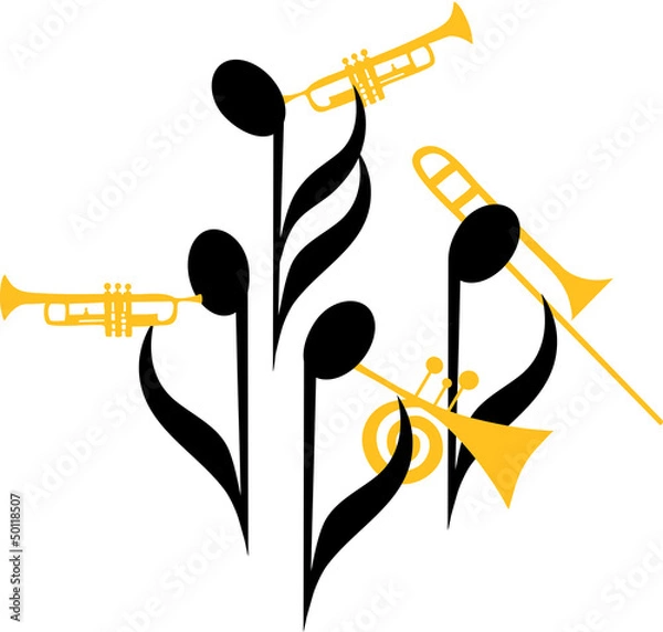 Obraz Notes Brass Band