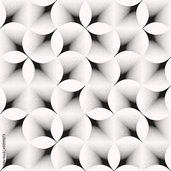 Obraz Monochrome Color Abstract Vector Pattern Design Made With Random Geometric Shapes