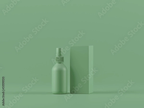 Fototapeta Cosmetic bottle mock-up. Minimal box 3d.