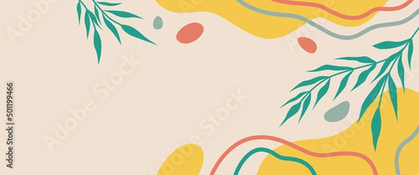 Obraz Summer abstract background. Web banner. Colorful. Vector. Copy space