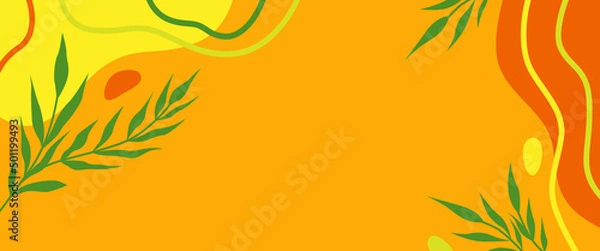 Obraz Summer abstract background. Web banner. Vector. Copy space