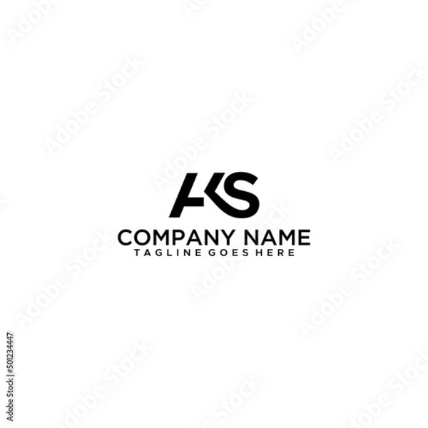 Fototapeta Letter AK logo design template elements