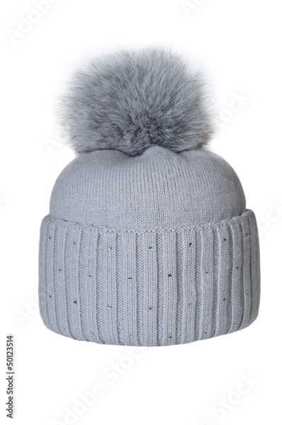 Obraz Winter hat isolated on white background.