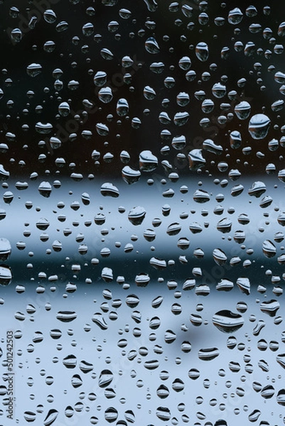 Obraz Raindrops on glass window