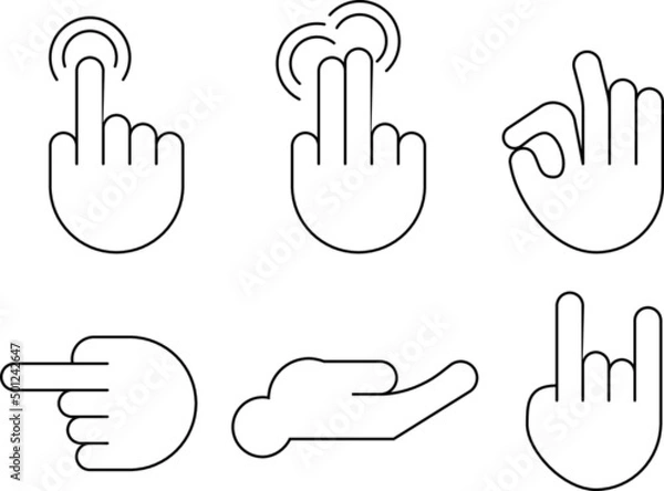 Obraz Different hands expressions and movements