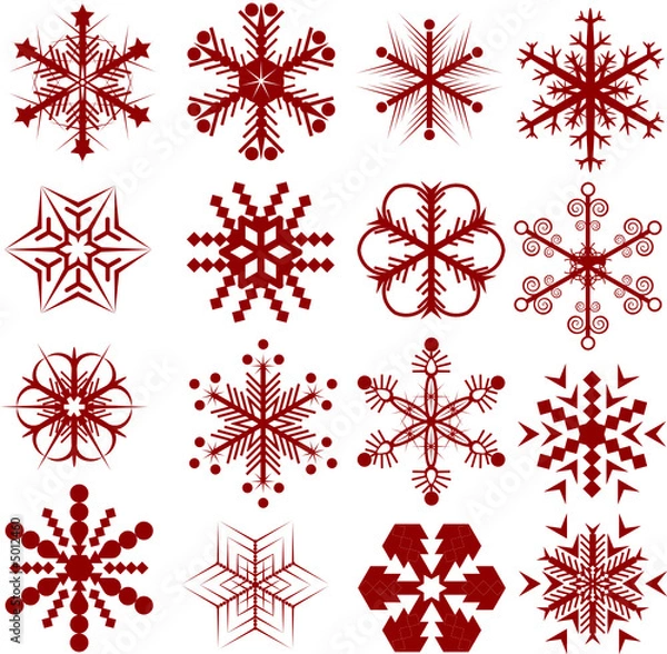 Fototapeta Snowflakes. [Vector].
