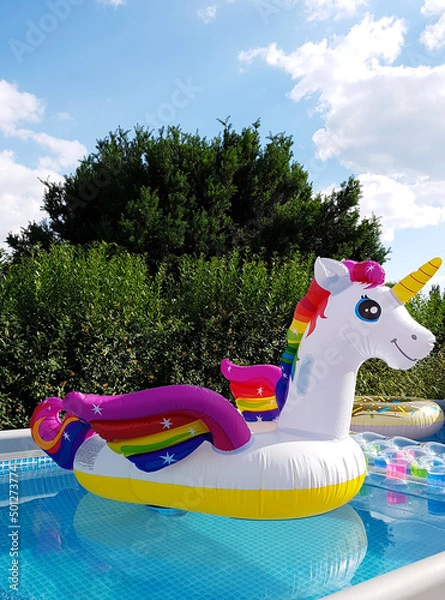 Obraz Einhorn im Pool